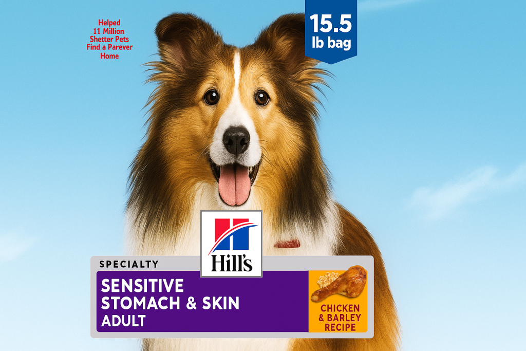 Vet-recommended dog food bag with healthy ingredients for balanced canine nutrition